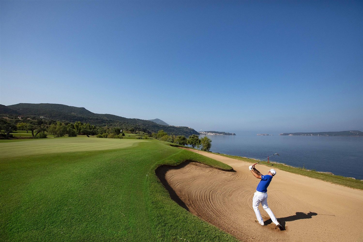 The Bay Course at Costa Navarino, above Navarino Bay